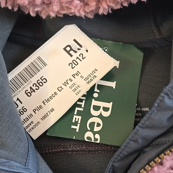 NWT L.L. Bean Sherpa Mountain Pile Fleece Coat Jacket Size Small Petite SP - Picture 4 of 12